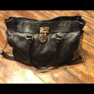 EUC Michael Kors Large Black Hamilton